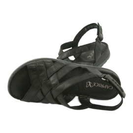 Comfort läder sandaler Caprice 28152 svart 5