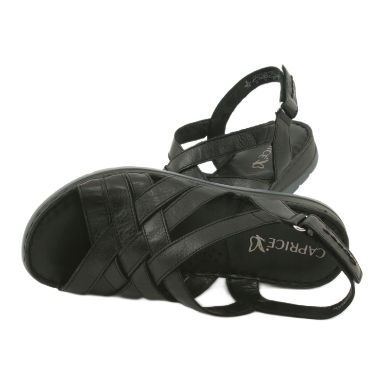 Comfort läder sandaler Caprice 28152 svart 5