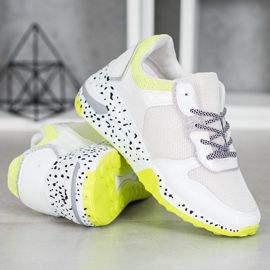 SHELOVET Sneakers med mesh vit 1