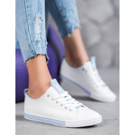 SHELOVET Sneakers med Eco Leather Nice vit 1