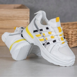 SHELOVET Trendiga sportskor på plattformen vit 1