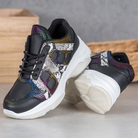 Bona Sneakers med färgglada skär svart mångfärgad 2