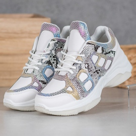 Bona Sneakers med färgglada skär vit mångfärgad 1