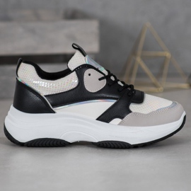 Ideal Shoes Casual Platform Sneakers svart mångfärgad gul 1