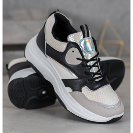 Ideal Shoes Casual Platform Sneakers svart mångfärgad gul 2