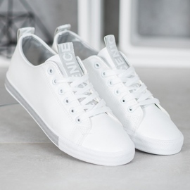 SHELOVET Sneakers med Eco Leather Nice vit 2
