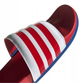 Adidas Adilette Comfort M EG1853 tofflor vit röd 2