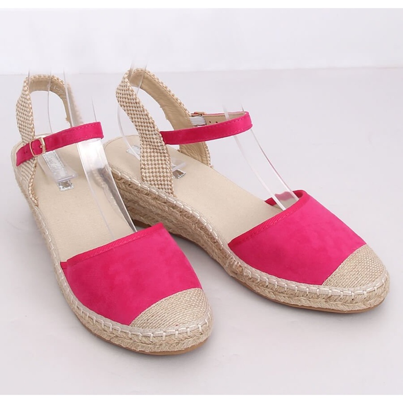 Espadriller på fuchsia kilar LLI-3M85 Fuchsia rosa 1