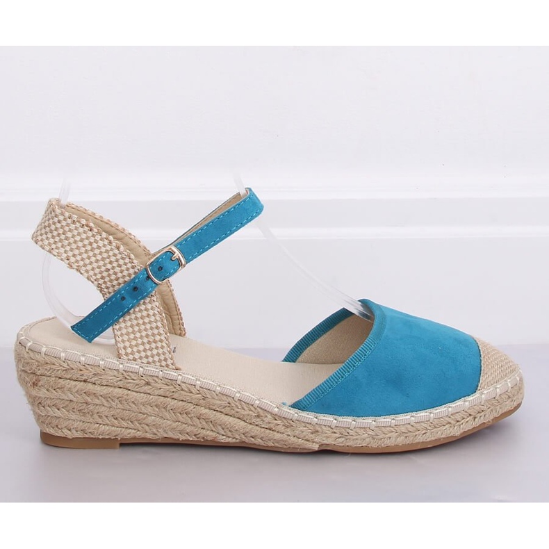Blå Espadriller på kilar LLI-3M85 L.BLUE 2