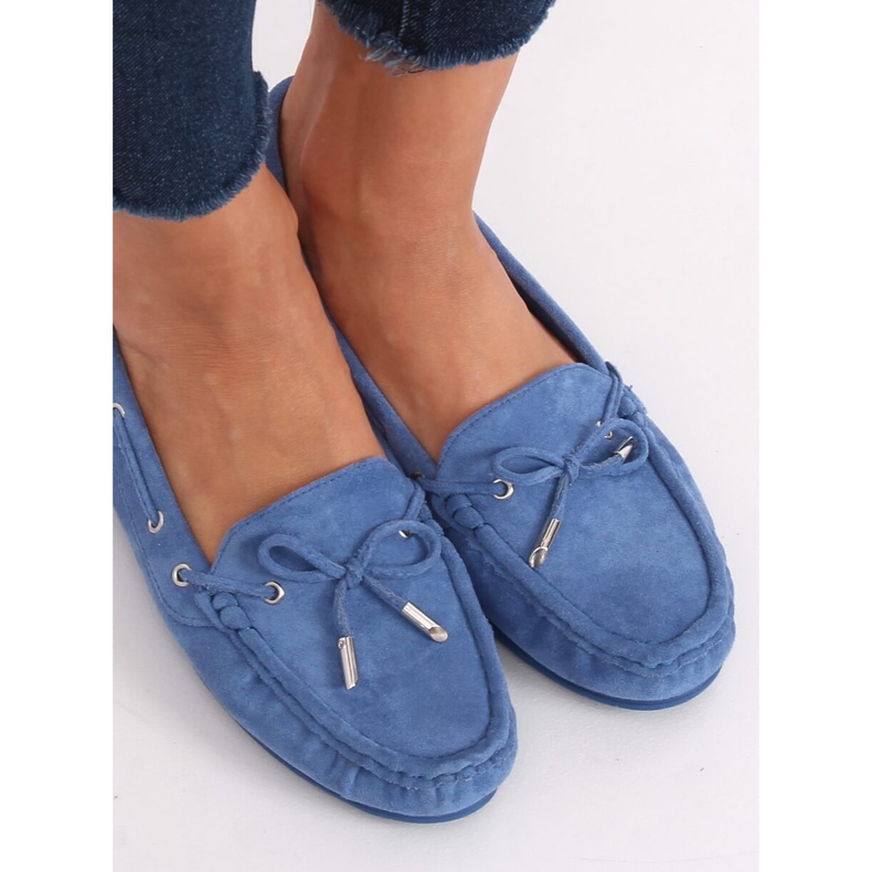 Blå kvinnors loafers RQ-1 Blue 2