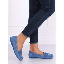 Blå kvinnors loafers RQ-1 Blue 1