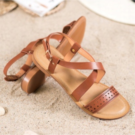 Small Swan Bruna sandaler med ekoläder 1