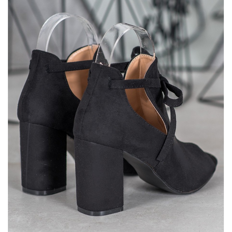 Tied Open VINCEZA stövlar svart 1