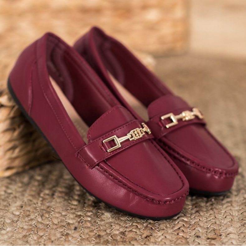 Fama Eleganta vinröda loafers mångfärgad 1