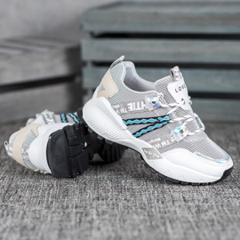 Bona Love Mesh Sneakers vit grå 1