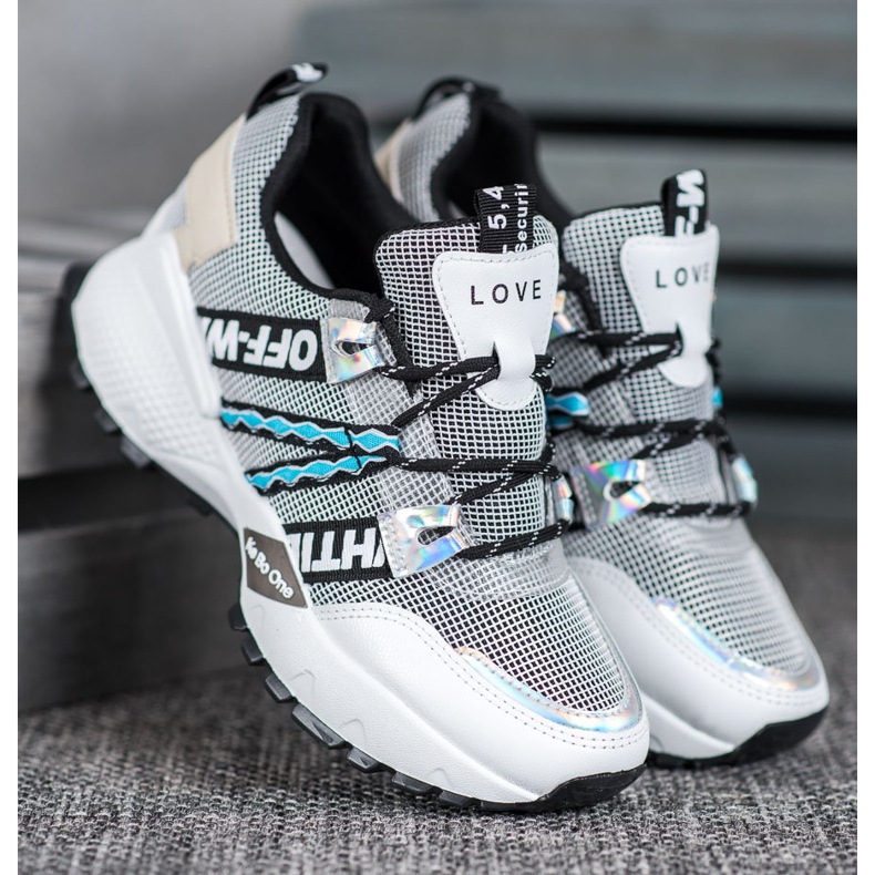 Bona Love Mesh Sneakers vit svart 1