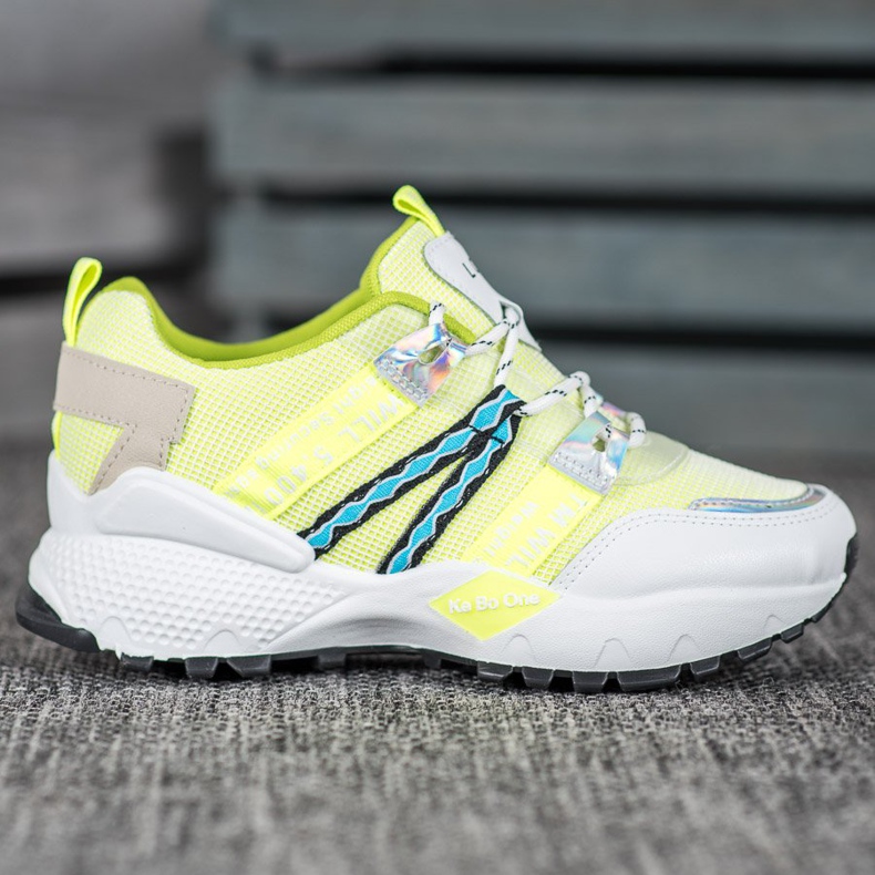 Bona Love Mesh Sneakers vit mångfärgad grön 2