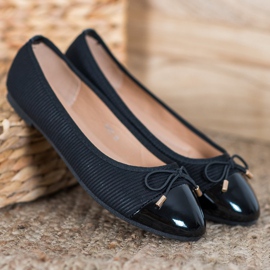 Fama Pinstripe ballerina svart 1