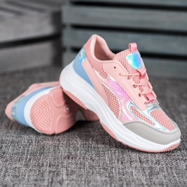 Bona Rosa sneakers med mesh blå grå 2