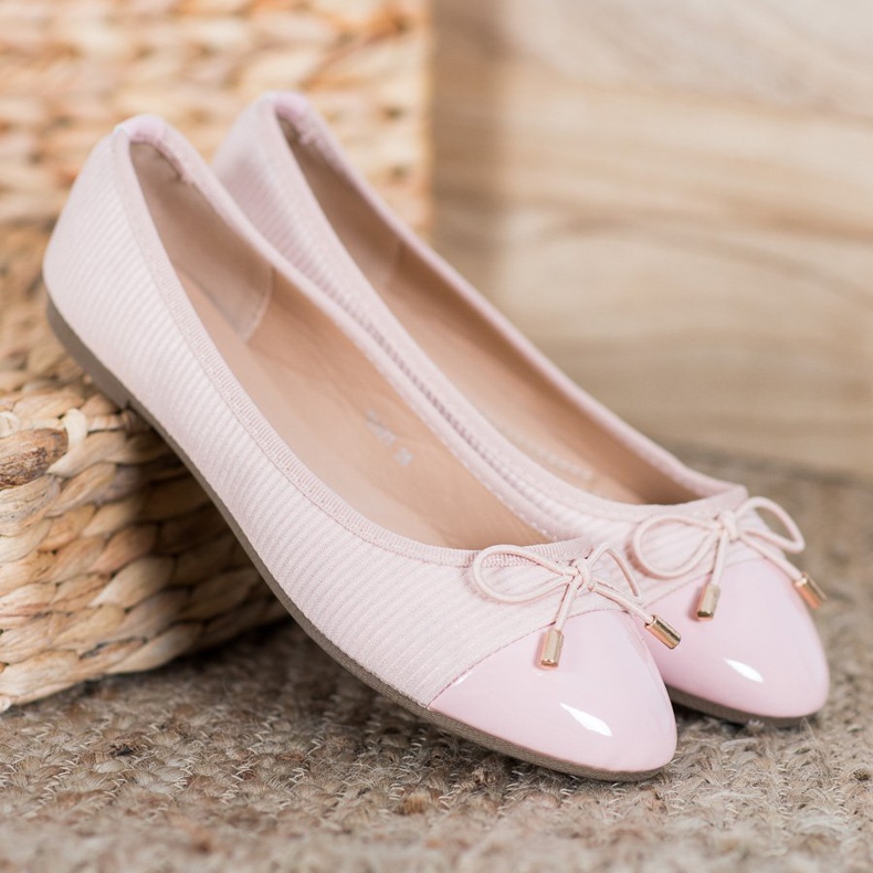 Fama Pinstripe ballerina rosa 1