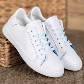 SHELOVET Super sportskor vit blå 1