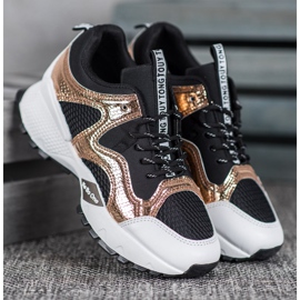 Bona Mode sneakers med mesh svart gul 1