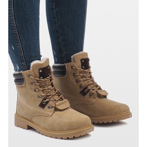 Kamelisolerade stövlar D494C-8 brun 1