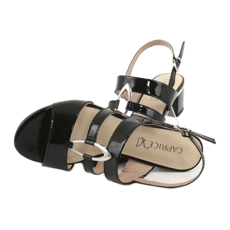 Caprice sandaler damskor med dekoration 28208 svart 5