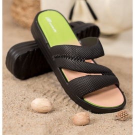 Bona Bekväma svarta tofflor 1