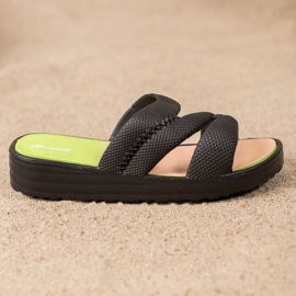 Bona Bekväma svarta tofflor 2