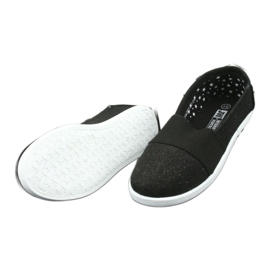 Wishot Girls 'glänsande svarta och slarviga sneakers 44-053 4