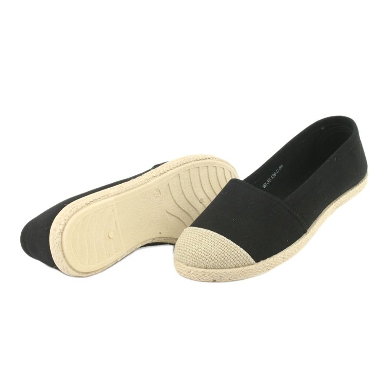 Wishot 32-130 ballerinas espadrilles svart 4