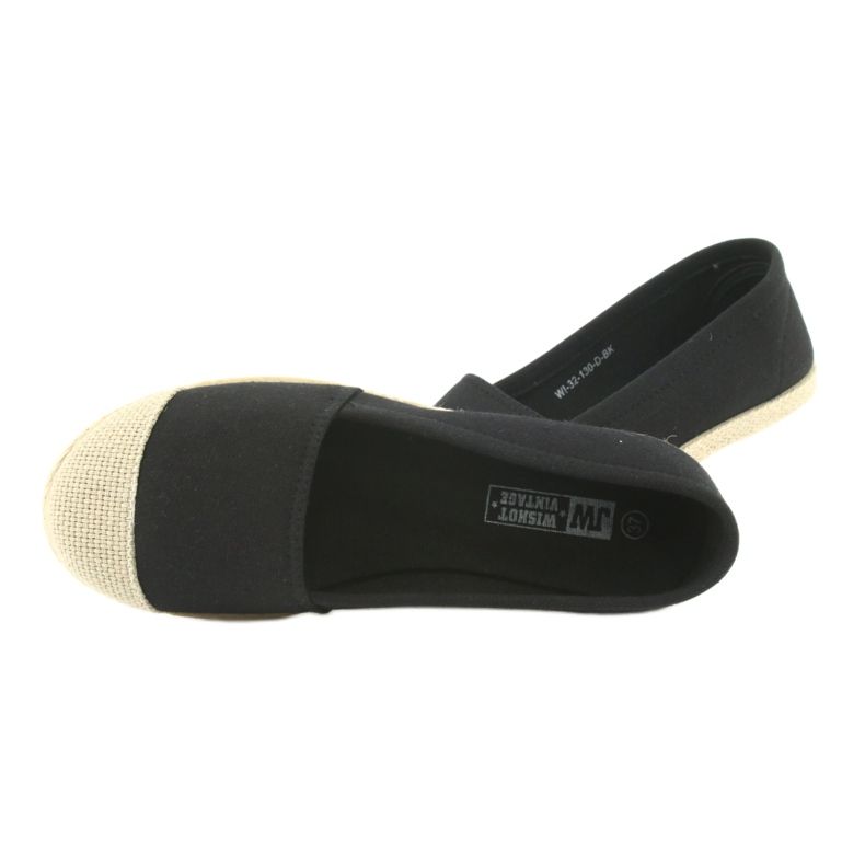 Wishot 32-130 ballerinas espadrilles svart 5