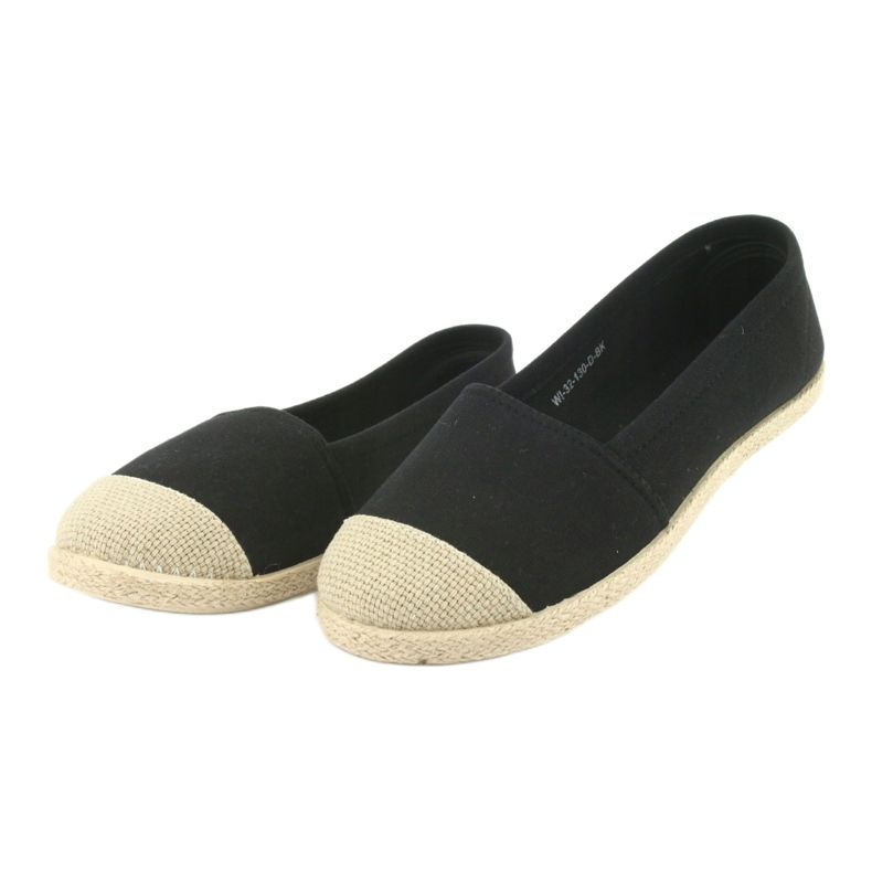 Wishot 32-130 ballerinas espadrilles svart 3
