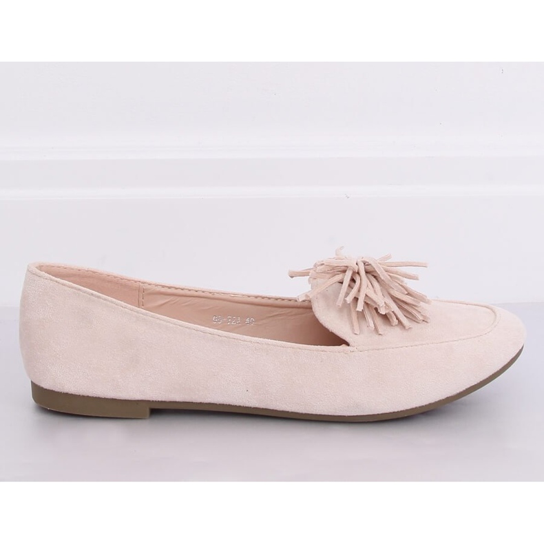 Loafers för kvinnor beige och rosa 99-72A Beige 1