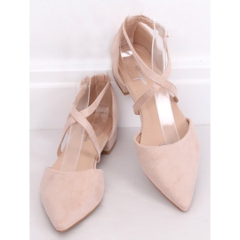 Beige skurna ballerinor S-880 Beige 1