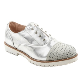 Slip-on silverskor med GF-FD9 dubbar silver- 1
