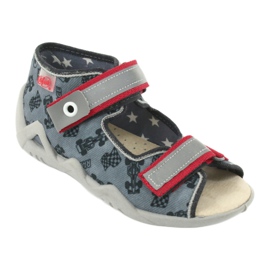 Befado gula barnskor 350P009 röd grå 1