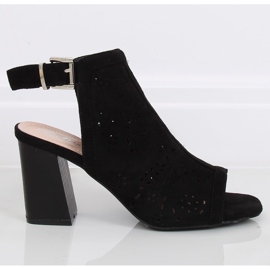 Svart öppen tå pumps 3015 Svart 2