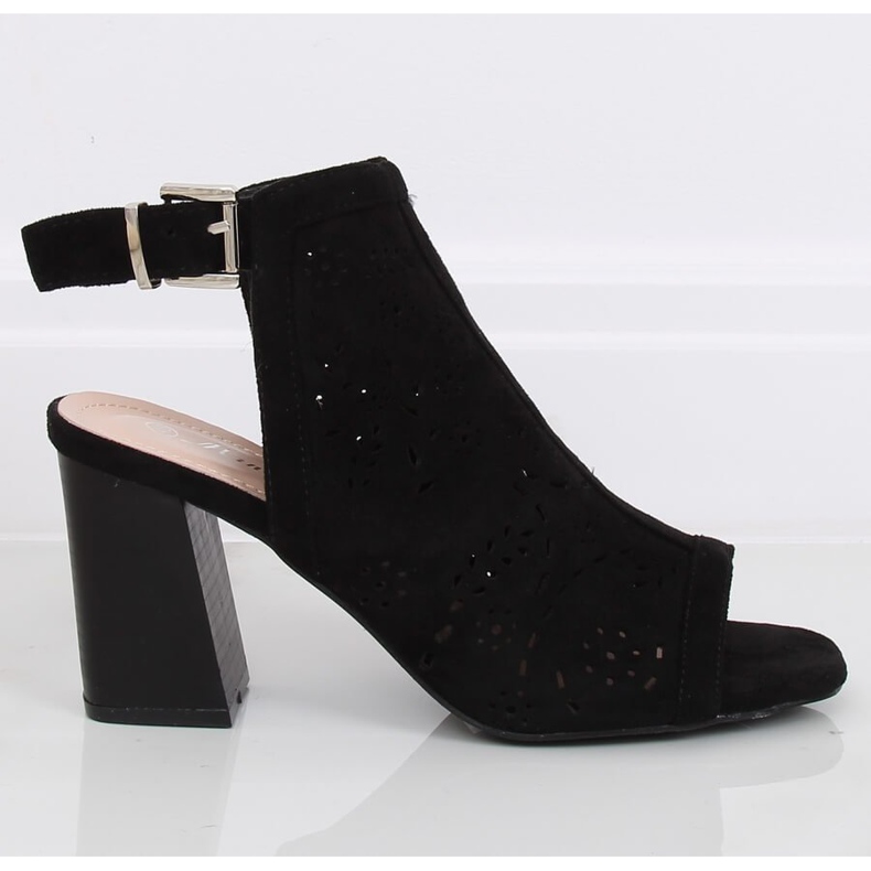 Svart öppen tå pumps 3015 Svart 2