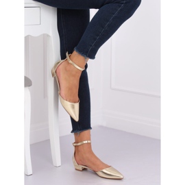 Guldslipade ballerinor MM-795 Guld gyllene 2