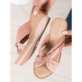 VINCEZA Sandaler med kil rosa 1