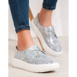 Goodin Lätta läderskor grå 1