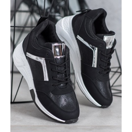 SHELOVET Wedge Sneakers svart 1