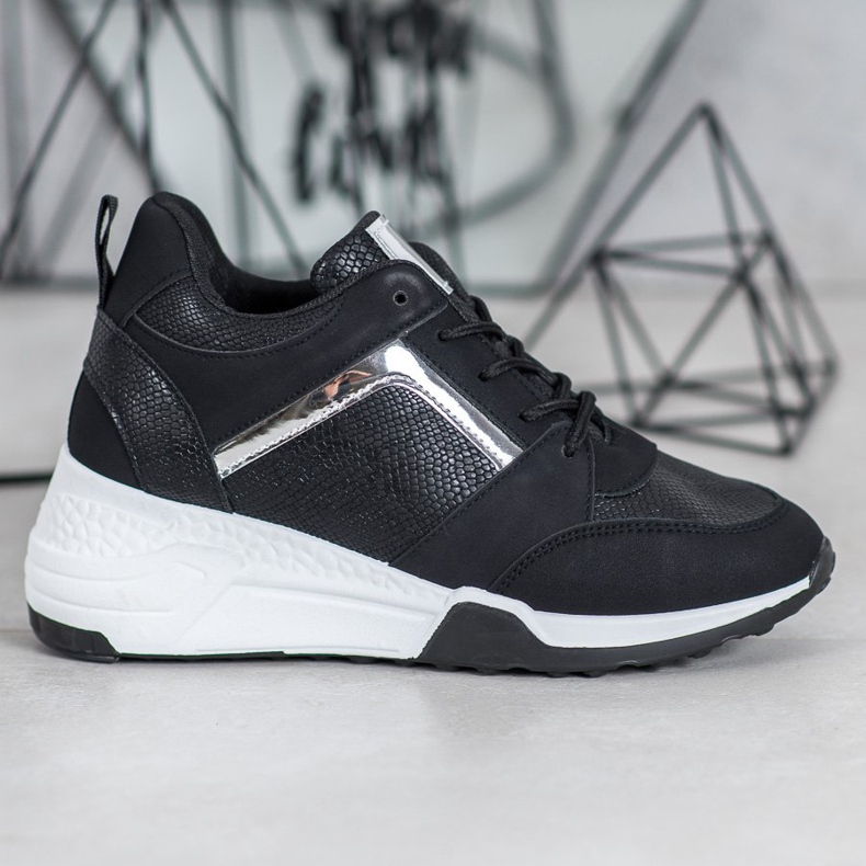 SHELOVET Wedge Sneakers svart 2