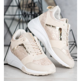 SHELOVET Wedge Sneakers brun 1