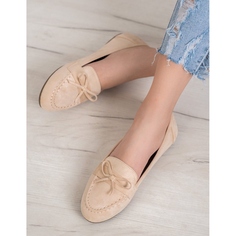 Diamantique Beige loafers 1