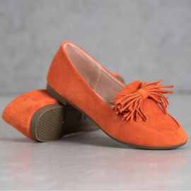 Nio Nio Loafers med fransar orange 1