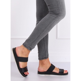 Svarta CK66P Svarta tofflor med gummiband 2