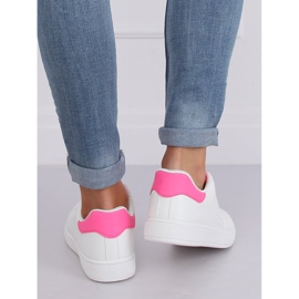 Kvinnors vita och rosa sneakers LV101P Peach 2